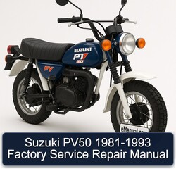 1981-1993 Suzuki PV50 Service Repair Workshop Manual PDF