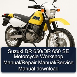 Sherco SE Suzuki DR 650/dr 650 Motorcycle Service Repair Workshop Manual PDF