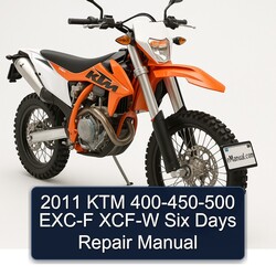 2011 KTM 400-450-500 EXC-F XCF-W Six Days Repair Manual 