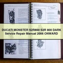 2006 Ducati 800 Monster S2r800 S2R Dark Onward Service Repair Workshop Manual PDF