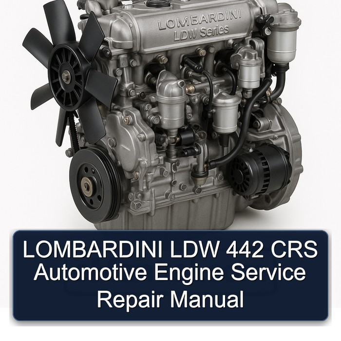 Lombardini LDW Series 442 CRS Automotive Engine Service Repair Workshop Manual PDF