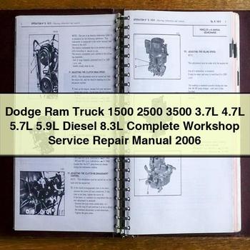 2006 Dodge SRT 10 RAM Truck 1500 2500 3500 3.7l 4.7l 5.7l 5.9l Diesel 8.3l Service Repair Workshop Manual PDF