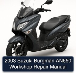 2003 Suzuki Burgman Series AN650 Service Repair Workshop Manual PDF