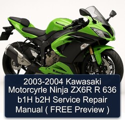2003-2004 Kawasaki Ninja Motorcyrle ZX6R R 636 B1H B2H ( Free Preview ) Service Repair Workshop Manual PDF