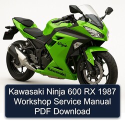 1987 Kawasaki Ninja 600 RX Service Repair Workshop Manual PDF