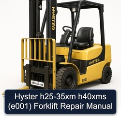 Hyster H25-35XM H40XMS (E001) Forklift Service Repair Workshop Manual PDF