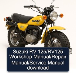 Suzuki RV Series 125/rv125 Service Repair Workshop Manual PDF