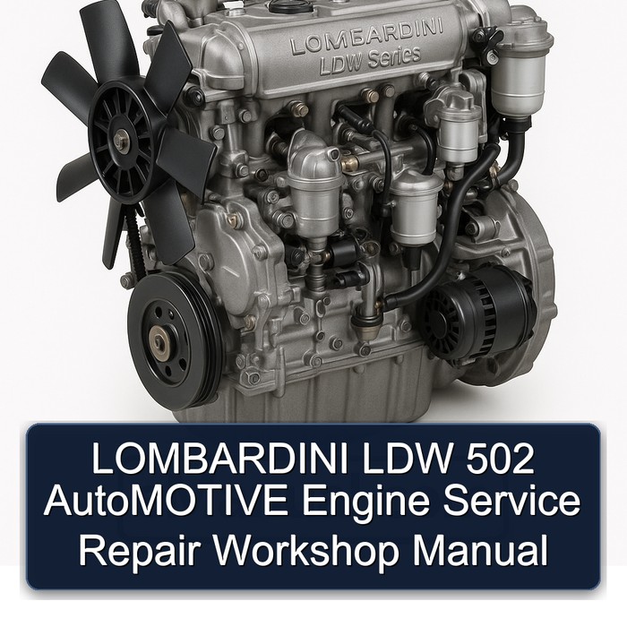 Lombardini LDW Series 502 Automotive Engine Service Repair Workshop Manual PDF