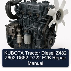 Kubota Tractor Diesel Z482 Z602 D662 D722 E2B Service Repair Workshop Manual PDF