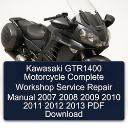 2007-2013 Kawasaki GTR Series GTR1400 Motorcycle Service Repair Workshop Manual PDF