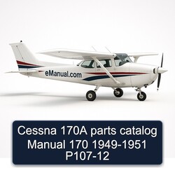1951 Cessna 170A 170 1949- P107-12 Parts Catalog PDF
