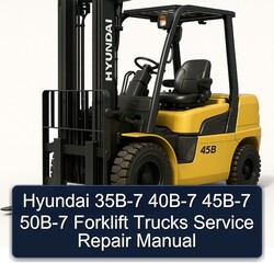 Hyundai 35B-7 40B-7 45B-7 50B-7 Forklift Trucks Service Repair Workshop Manual PDF