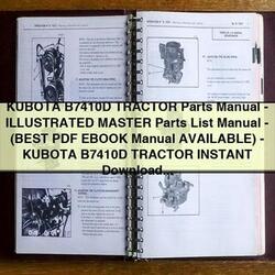 Kubota B7410D Tractor Parts -illustrated Master -(best Available)-kubota Catalog PDF