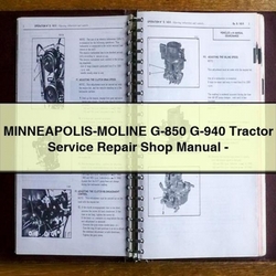 Minneapolis-moline G-850 G-940 Tractor Shop Service Repair Workshop Manual PDF