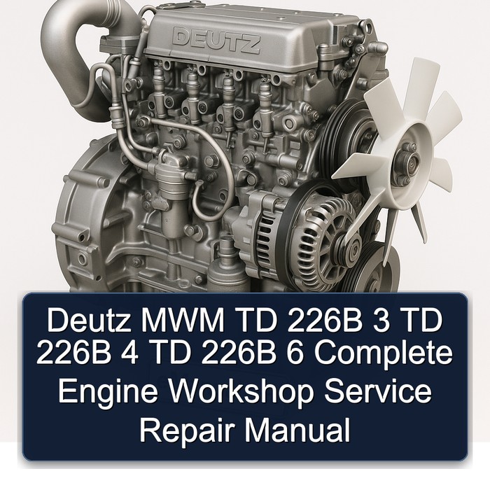 Deutz TD Series MWM 226B 3 4 6 Engine Service Repair Workshop Manual PDF