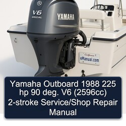 1988 Yamaha Outboard 225 Hp 90 Deg. V6 (2596CC) 2-stroke /shop Service Repair Workshop Manual PDF