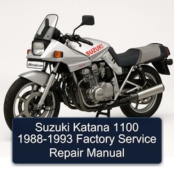 1988-1993 Suzuki Katana Models 1100 Service Repair Workshop Manual PDF