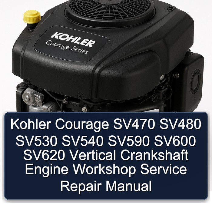 Kohler Courage Series SV470 SV480 SV530 SV540 SV590 SV600 SV620 Vertical Crankshaft Engine Service Repair Workshop Manual PDF
