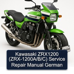 Kawasaki ZRX Models ZRX1200 (zrx-1200a/b/c) German Service Repair Workshop Manual PDF
