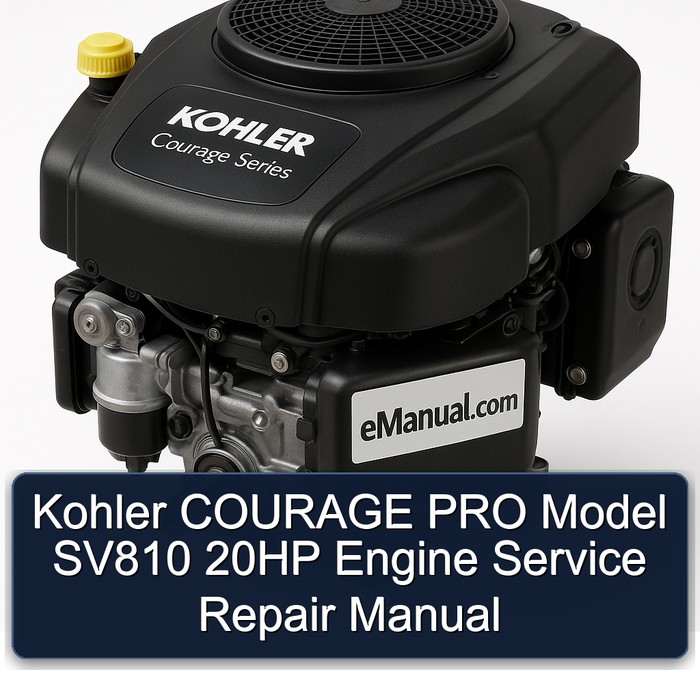 Kohler Courage Series PRO Model SV810 20HP Engine Service Repair Workshop Manual PDF