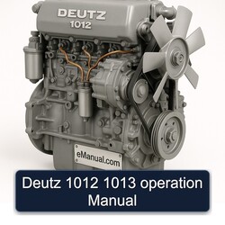 Deutz 1012 1013 Operation Service Repair Workshop Manual PDF