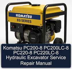 Komatsu PC200-8 Pc200lc-8 PC220-8 Pc220lc-8 Hydraulic Excavator Service Repair Workshop Manual PDF