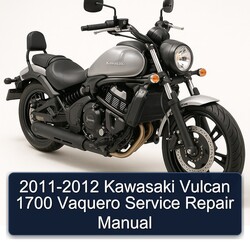 2011-2012 Kawasaki Vulcan 1700 Vaquero Manual de servicio y reparación 