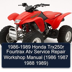 1986-1989 Honda TRX250R Fourtrax ATV Service Repair Workshop Manual PDF