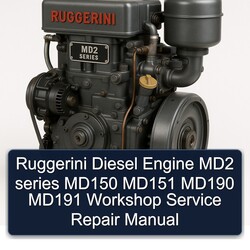 Ruggerini MD2 Series Diesel Engine MD150 MD151 MD190 MD191 Service Repair Workshop Manual PDF