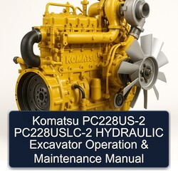 Komatsu Pc228us-2 Pc228uslc-2 Hydraulic Excavator Operation Service Repair Workshop Manual PDF