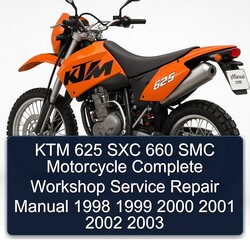 1998-2003 KTM 625 SXC 660 SMC Motorcycle Service Repair Workshop Manual PDF
