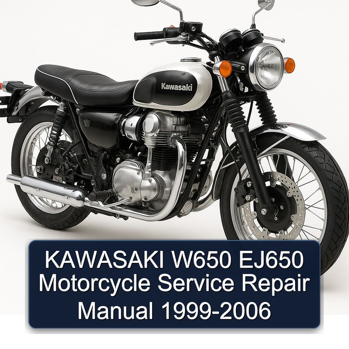 1999-2006 Kawasaki W650 EJ650 Motorcycle Service Repair Workshop Manual PDF