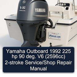 1992 Yamaha Outboard 225 Hp 90 Deg. V6 (2596CC) 2-stroke /shop Service Repair Workshop Manual PDF