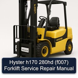 Hyster H170 280HD (F007) Forklift Service Repair Workshop Manual PDF