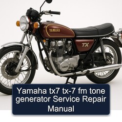 Yamaha TX Models TX7 TX-7 Fm Tone Generator Service Repair Workshop Manual PDF
