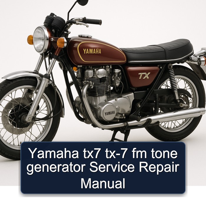 Yamaha TX Models TX7 TX-7 Fm Tone Generator Service Repair Workshop Manual PDF