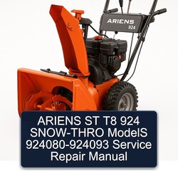 Ariens ST T8 924 SNOW-THRO Models 924080-924093 Service Repair Workshop Manual PDF