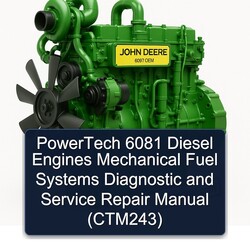 John Deere 6081 OEM Powertech Diesel Engines Mechanical Fuel Systems Diagnostic (CTM243) Service Repair Workshop Manual PDF