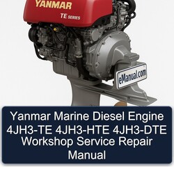 Yanmar Marine Diesel Engine 4JH3-TE 4JH3-HTE 4JH3-DTE Service Repair Workshop Manual PDF