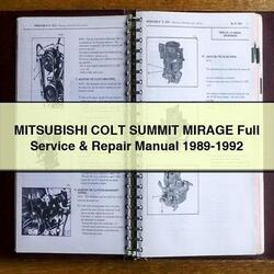 1989-1992 Eagle Summit Mitsubushi Colt Mirage Service Repair Workshop Manual PDF