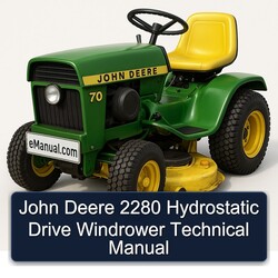 John Deere 2280 Hydrostatic Drive Windrower Service Repair Workshop Manual PDF