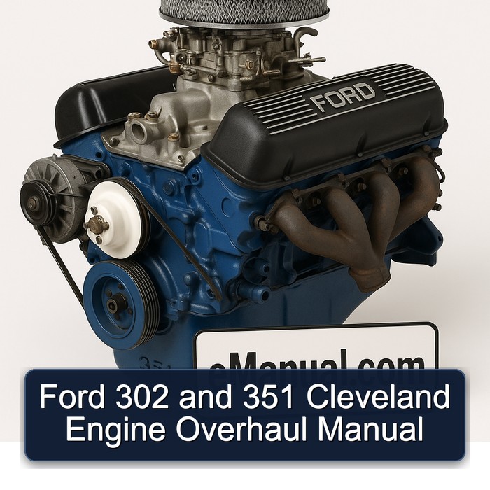 Ford 351 302 Cleveland Engine Overhaul Service Repair Workshop Manual PDF