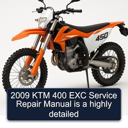 2009 KTM 400 EXC Manual de servicio y reparación is a highly detailed 