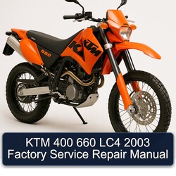 KTM 400 660 LC4 2003 Factory Manual de servicio y reparación 