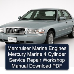 Mercruiser Marine Engines Mercury 4 Cylinder Service Repair Workshop Manual PDF