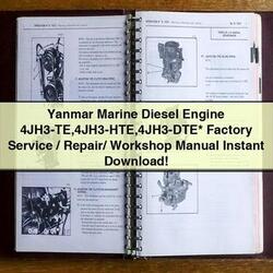 Yanmar Marine Diesel Engine 4JH3-TE 4JH3-HTE 4JH3-DTE / Service Repair Workshop Manual PDF