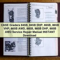 CASE Graders 845B 845B DHP 865B 865B VHP 865B AWD 885B 885B DHP 885B AWD Manual de servicio y reparación 