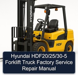 Hyundai Hdf20/25/30-5 Forklift Truck Service Repair Workshop Manual PDF