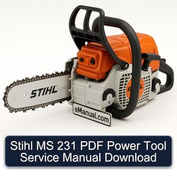 Stihl MS 231 Power Tool Service Repair Workshop Manual PDF