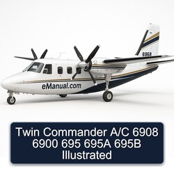 Twin Commander A/C 6908 6900 695 695A 695B Illustrated